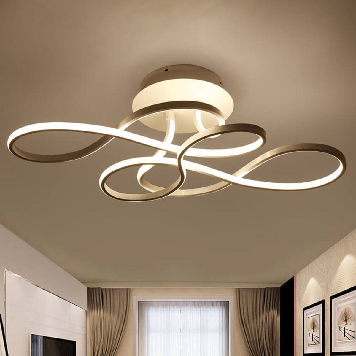 Minimalist Aluminum Line LED Flush Light