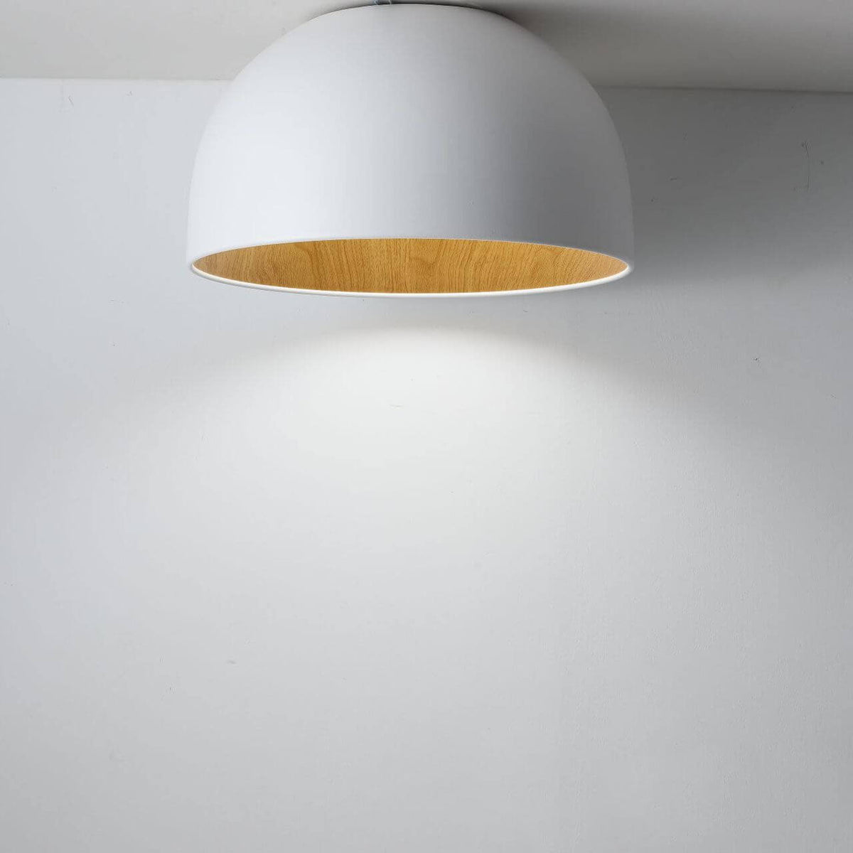 Wooden Bowl Iron Flush Mount