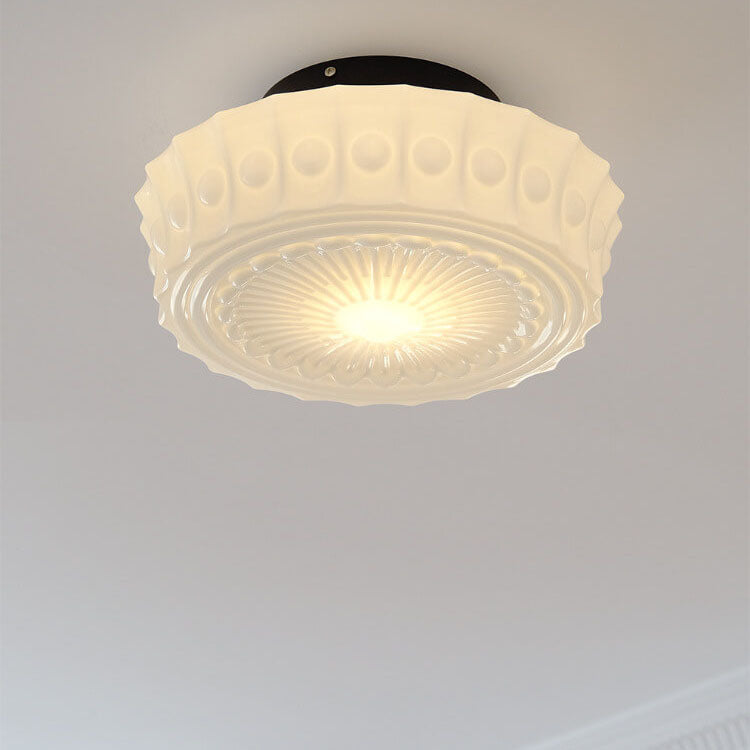 French Drum Semi-Flush Ceiling Light