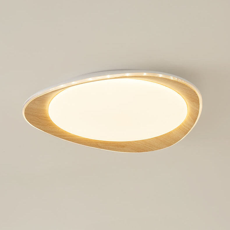 Wood Grain Pebble Flush Mount