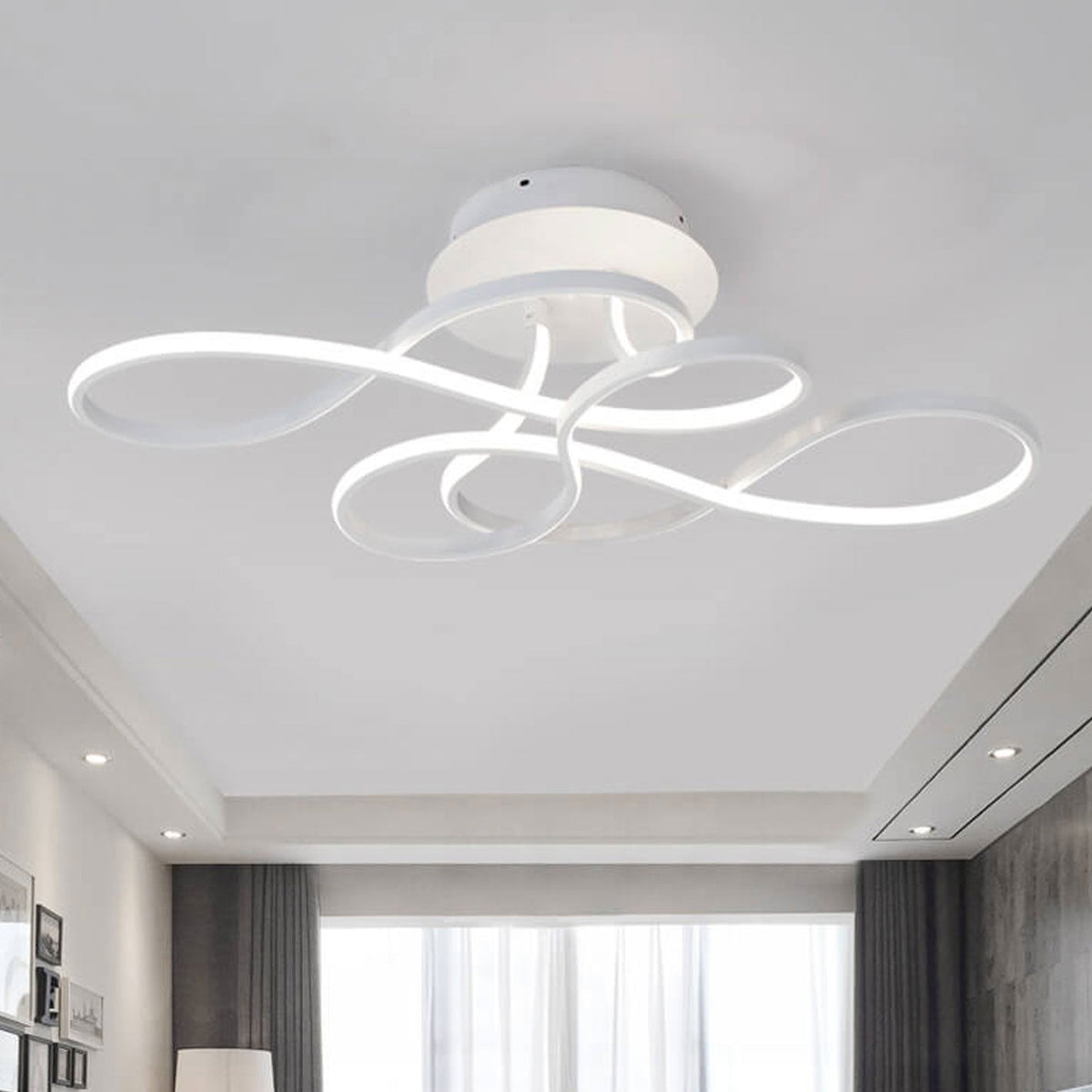 Minimalist Aluminum Line LED Flush Light