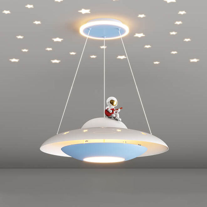 Flying Saucer Astronaut Kids Chandelier