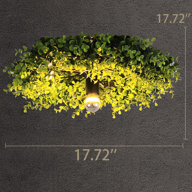 Green Plant Flush Mount Ceiling Light