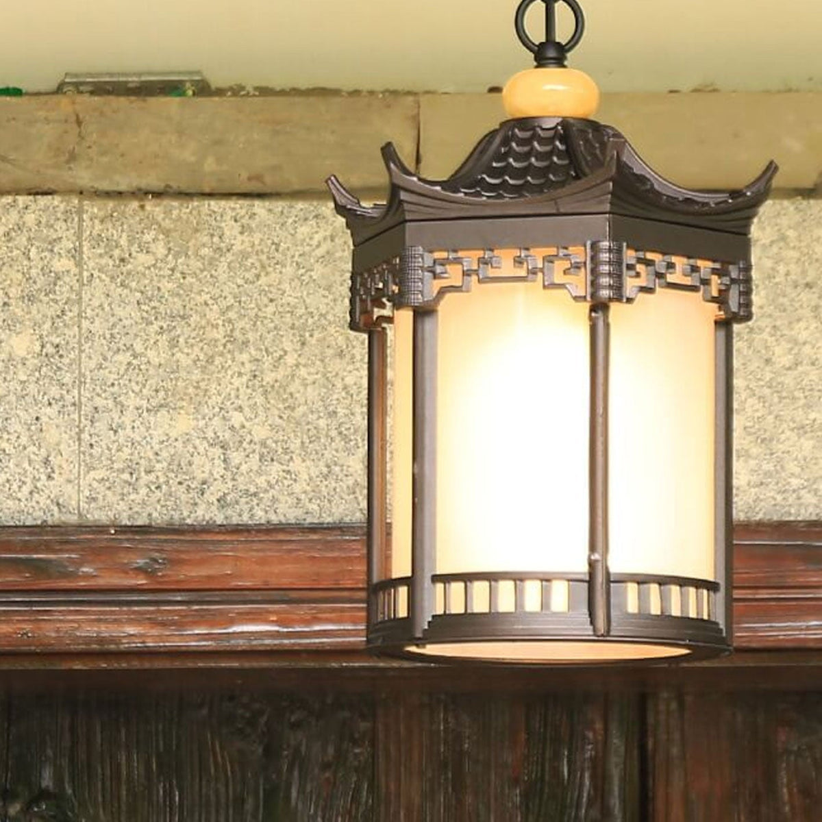 Hexagonal Lantern Outdoor Patio Pendant