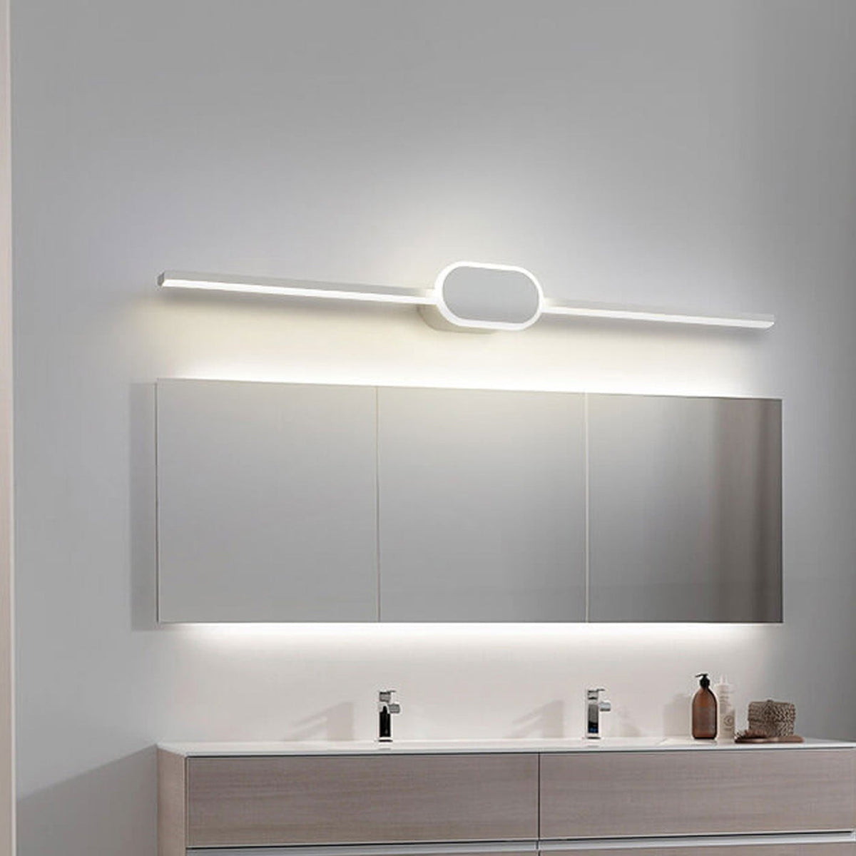 Long Strip Oval Vanity Wall Sconce
