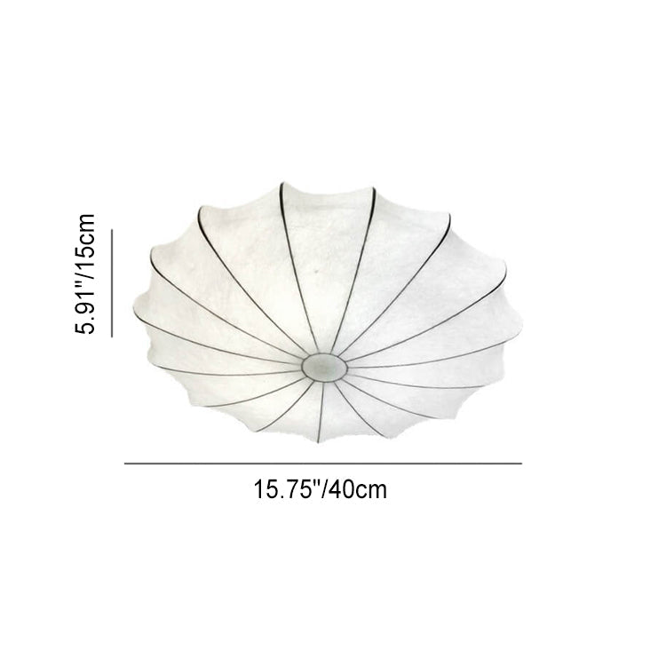 Nordic Faux Silk Round Flush Mount Light