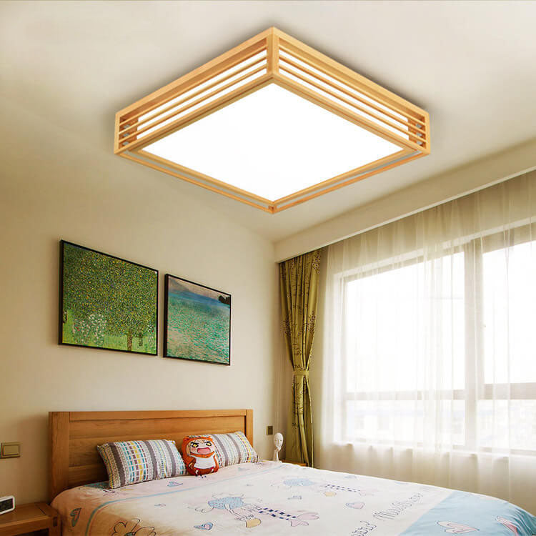 Solid Wood Tatami Flush Mount