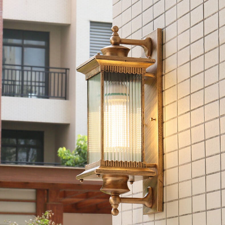 Retro Rectangular Outdoor Wall Sconce