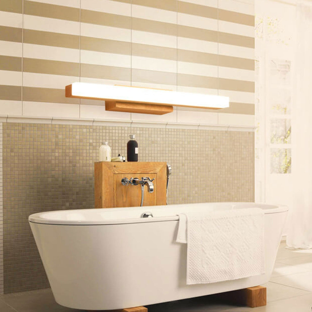 Wooden Strip Vanity Wall Sconce