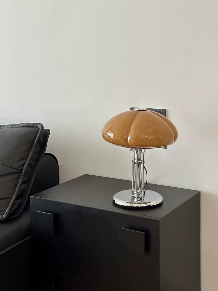 Bauhaus Glass Pumpkin Lamp