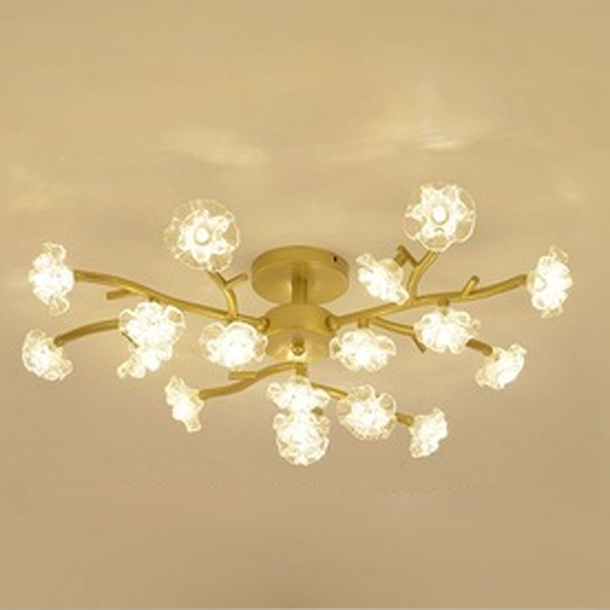 Plum Blossom Branch LED Semi-Flush Mount