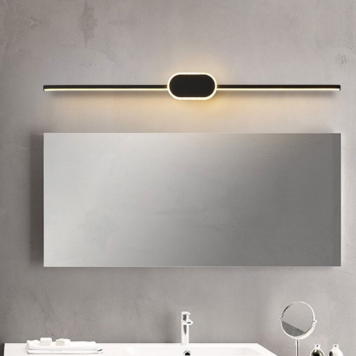 Long Strip Oval Vanity Wall Sconce