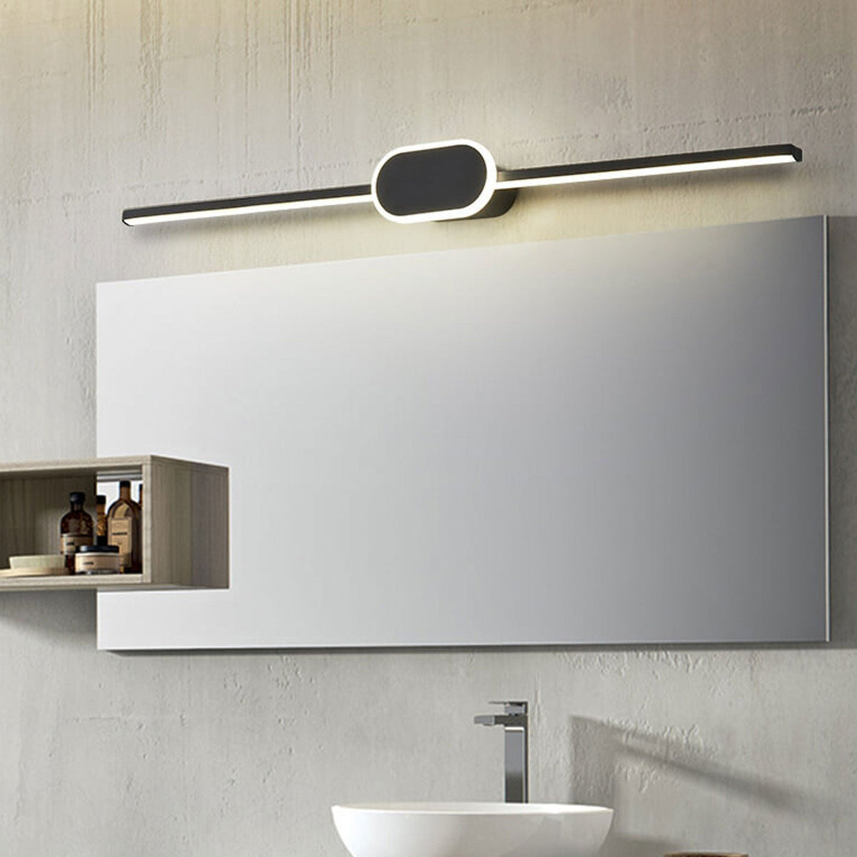 Long Strip Oval Vanity Wall Sconce
