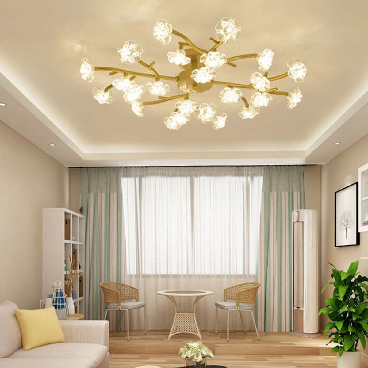 Plum Blossom Branch LED Semi-Flush Mount