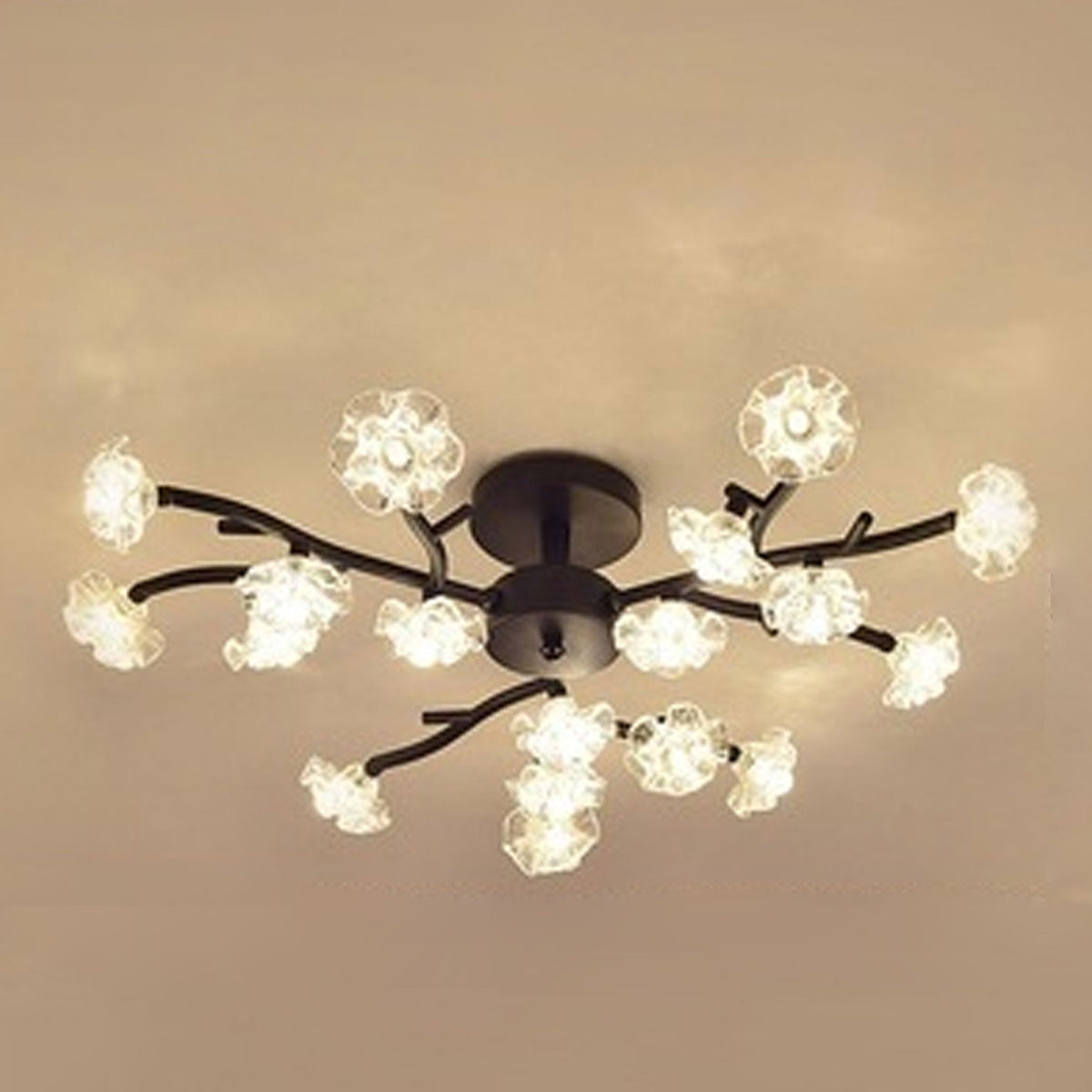 Plum Blossom Branch LED Semi-Flush Mount