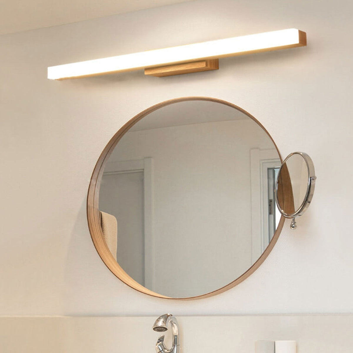 Wooden Strip Vanity Wall Sconce