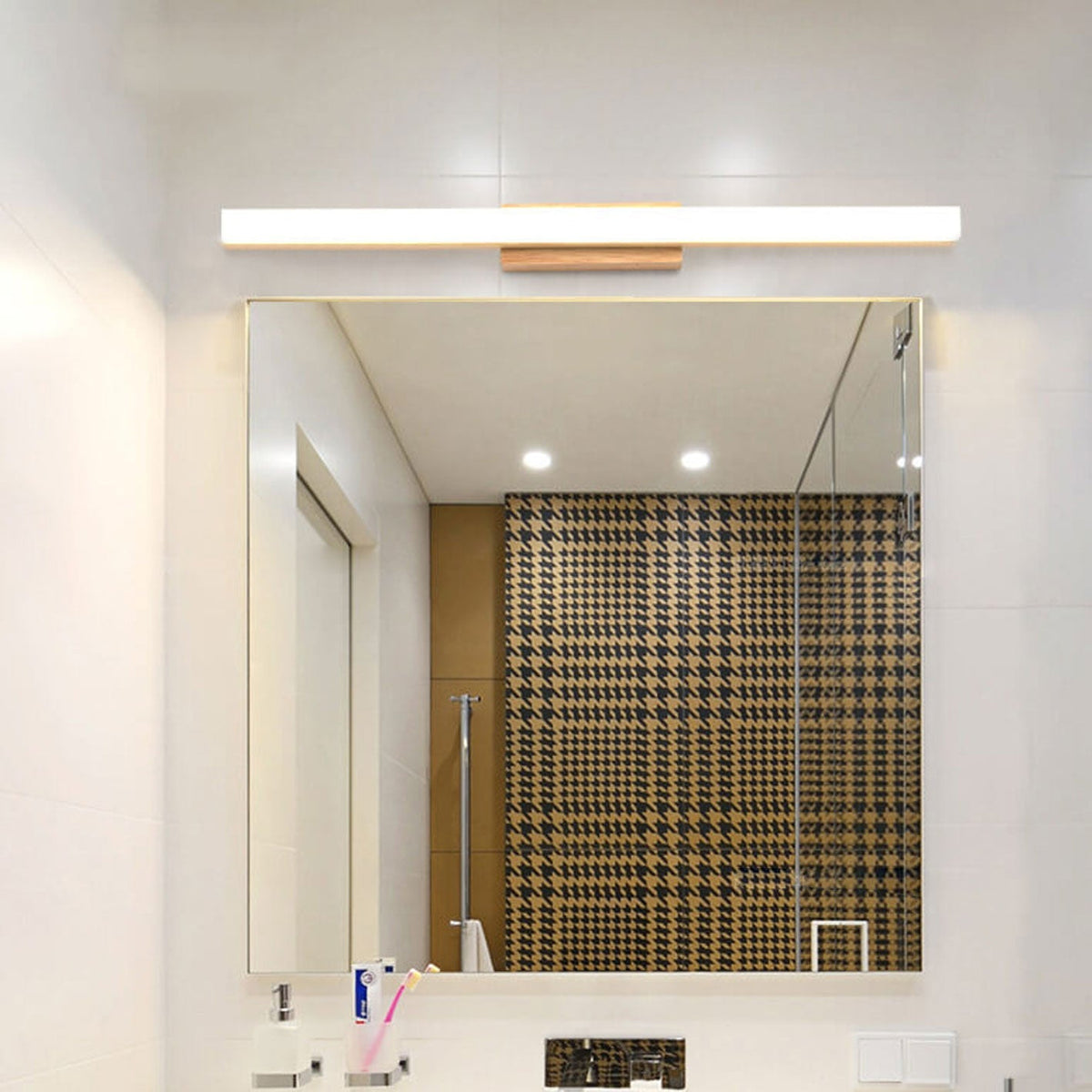 Wooden Strip Vanity Wall Sconce