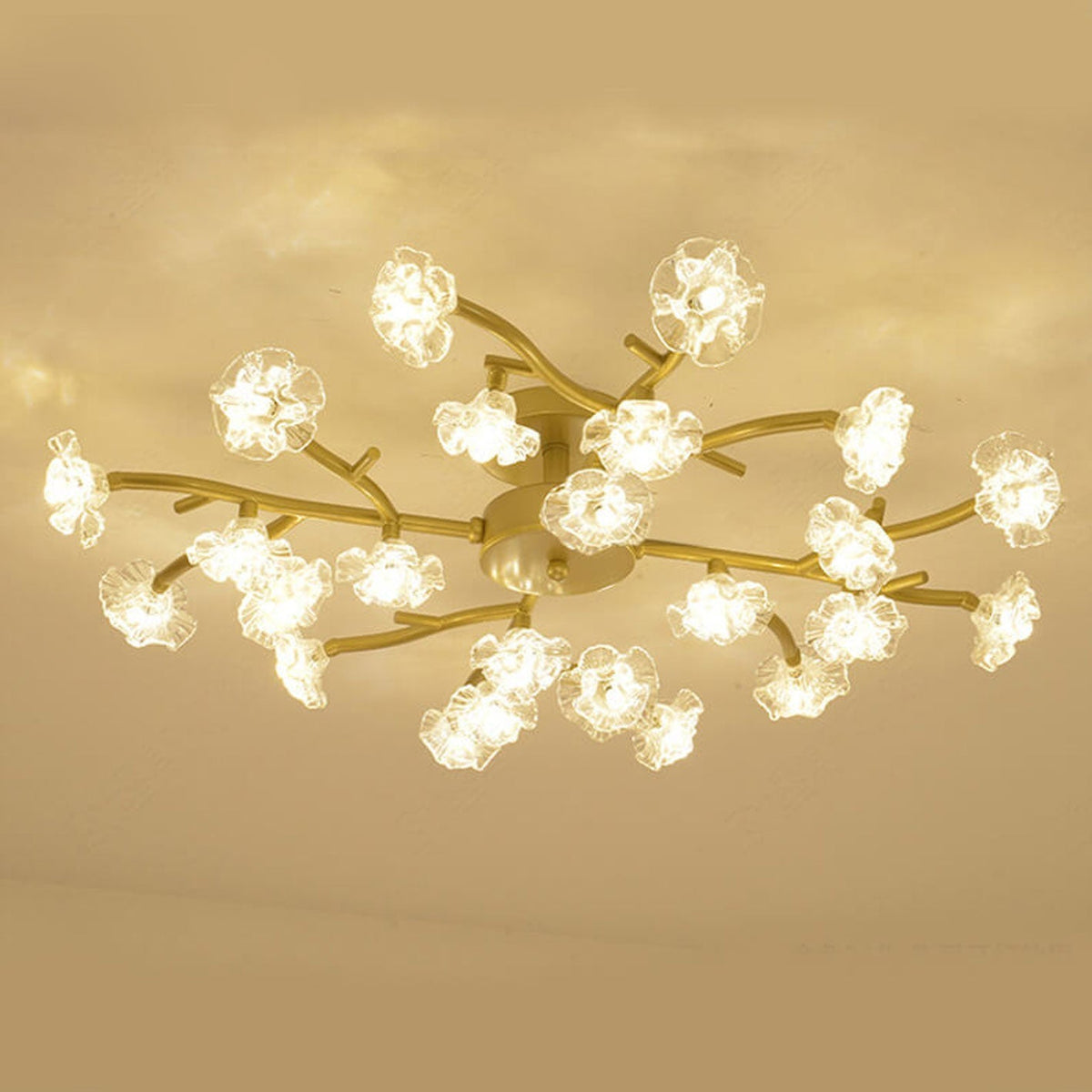 Plum Blossom Branch LED Semi-Flush Mount