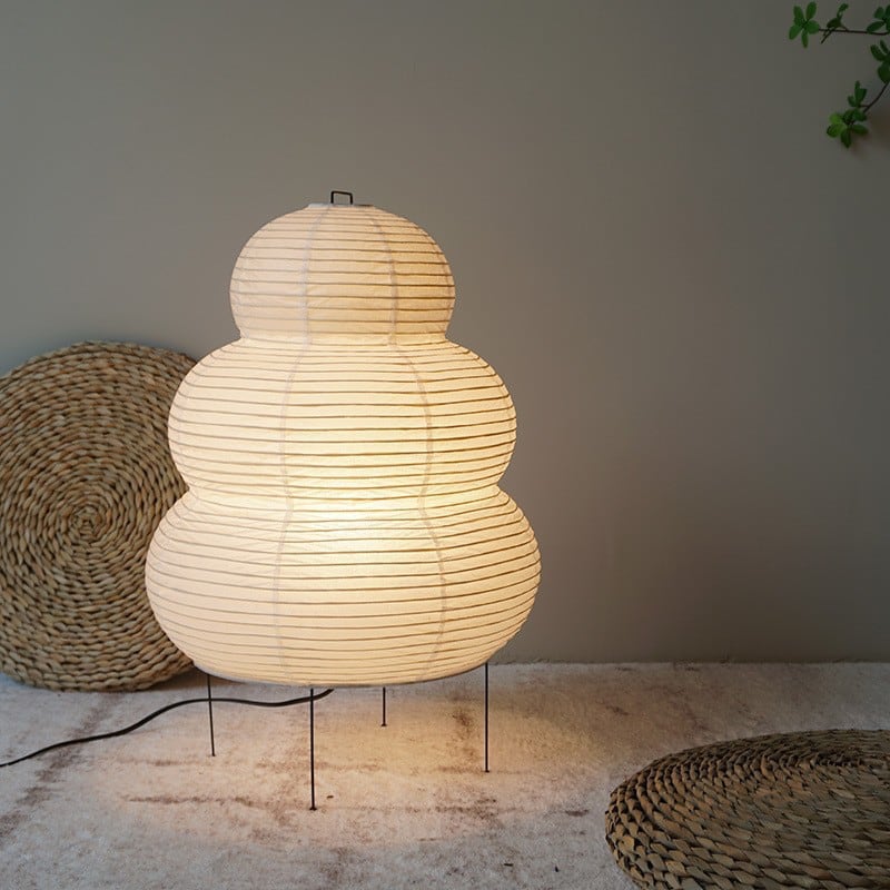 Akari Style Snowman Paper Table Lamp
