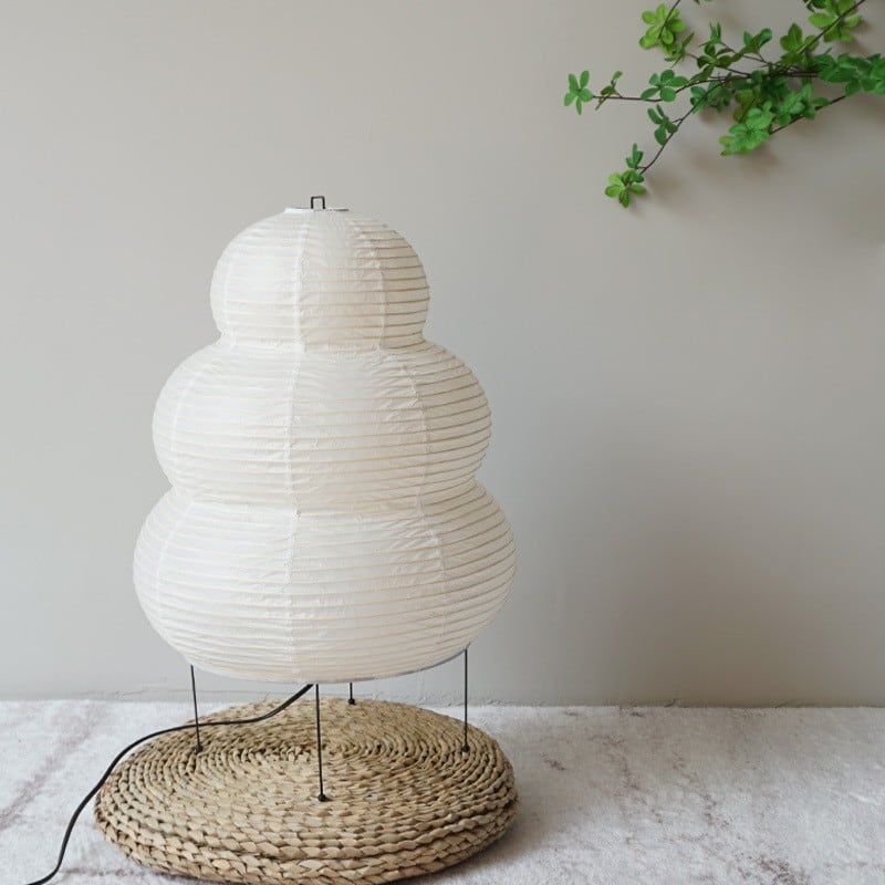 Akari Style Snowman Paper Table Lamp