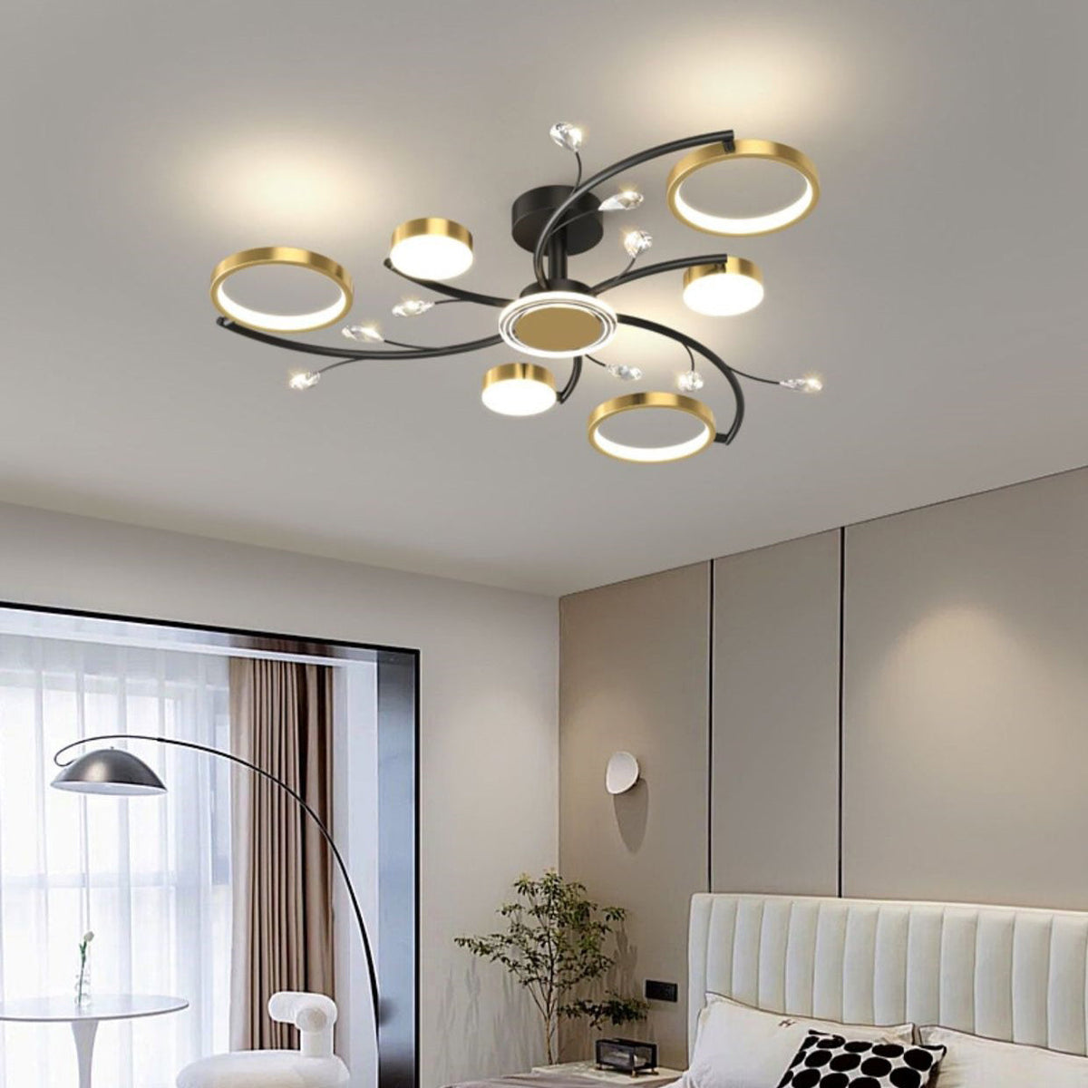 Scandinavian Branch Iron & Acrylic Light