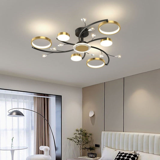Scandinavian Branch Iron & Acrylic Light