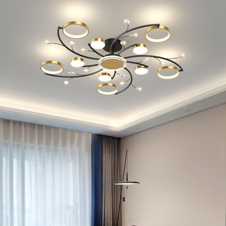 Scandinavian Branch Iron & Acrylic Light