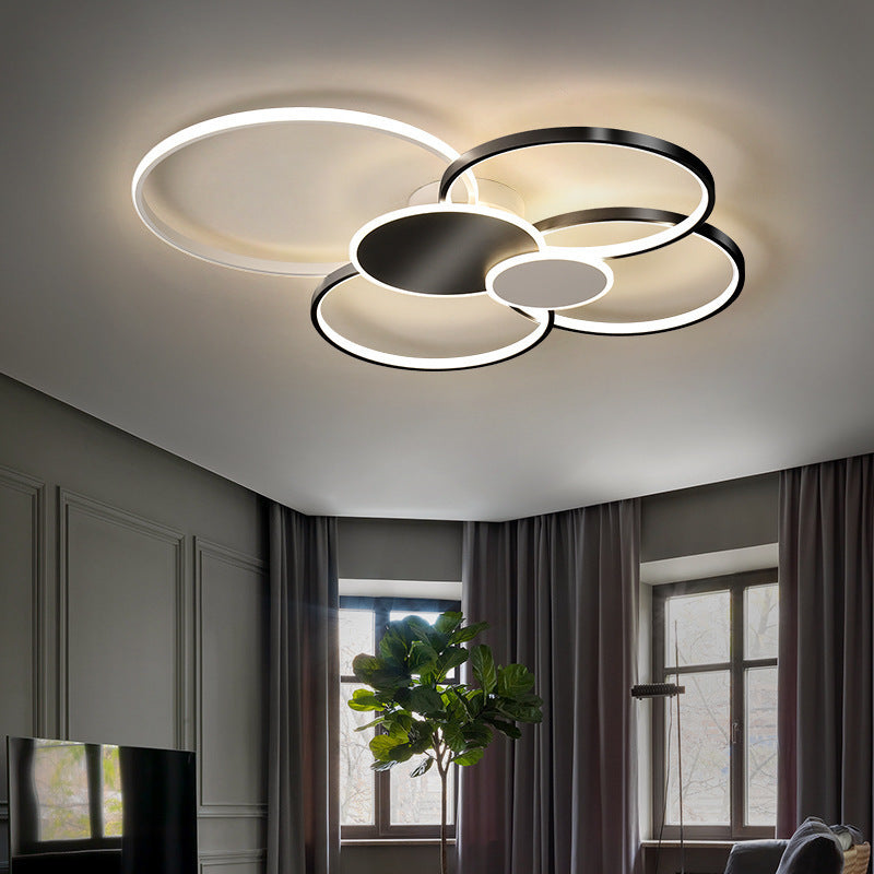 Minimalist Circle Silicone Semi-Flush Light