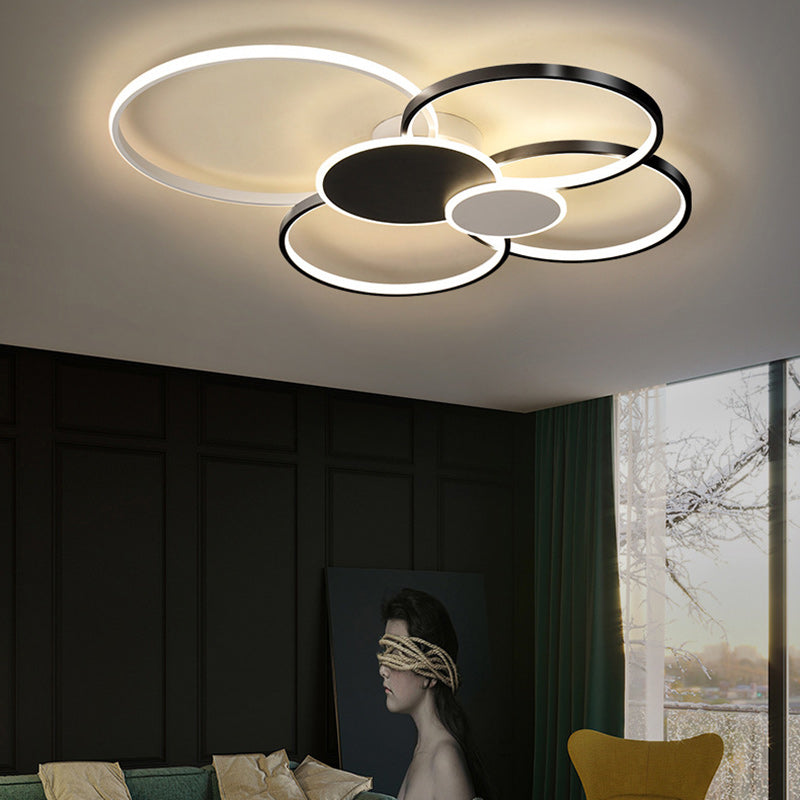 Minimalist Circle Silicone Semi-Flush Light