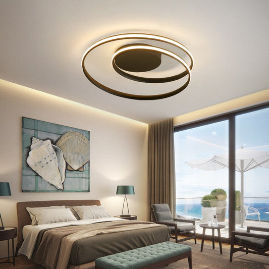 Creative Circle Iron Semi-Flush Light
