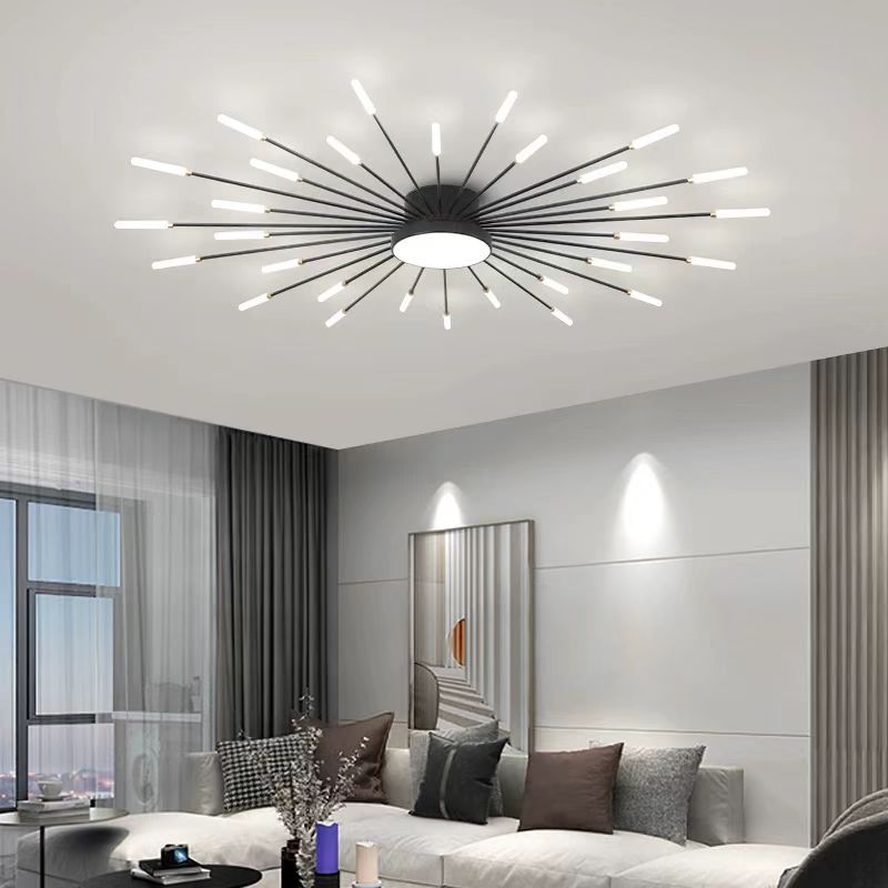 Nordic Round Semi-Flush Ceiling Light