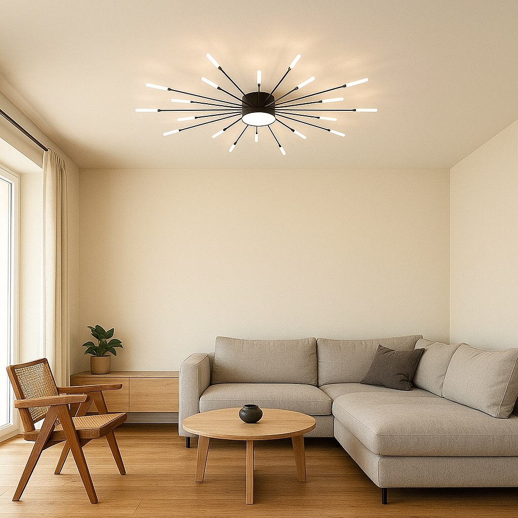 Nordic Round Semi-Flush Ceiling Light