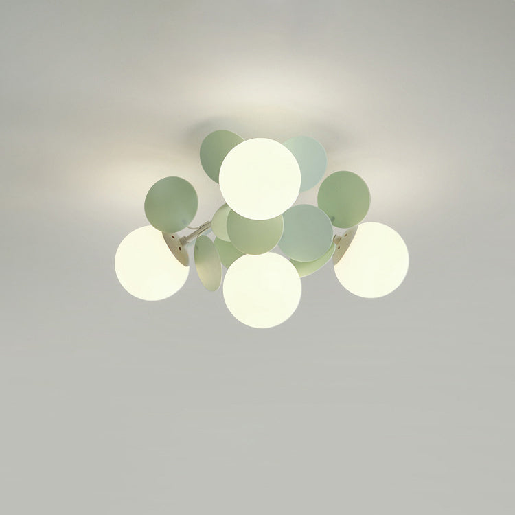 Nordic Glass Ball Semi-Flush Ceiling Light