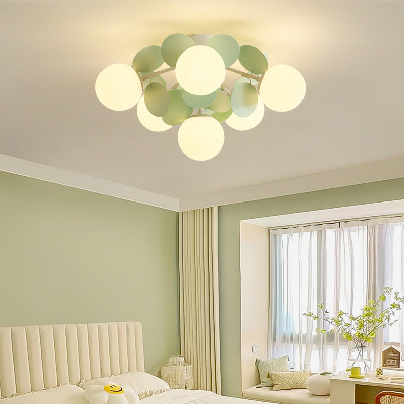Nordic Glass Ball Semi-Flush Ceiling Light