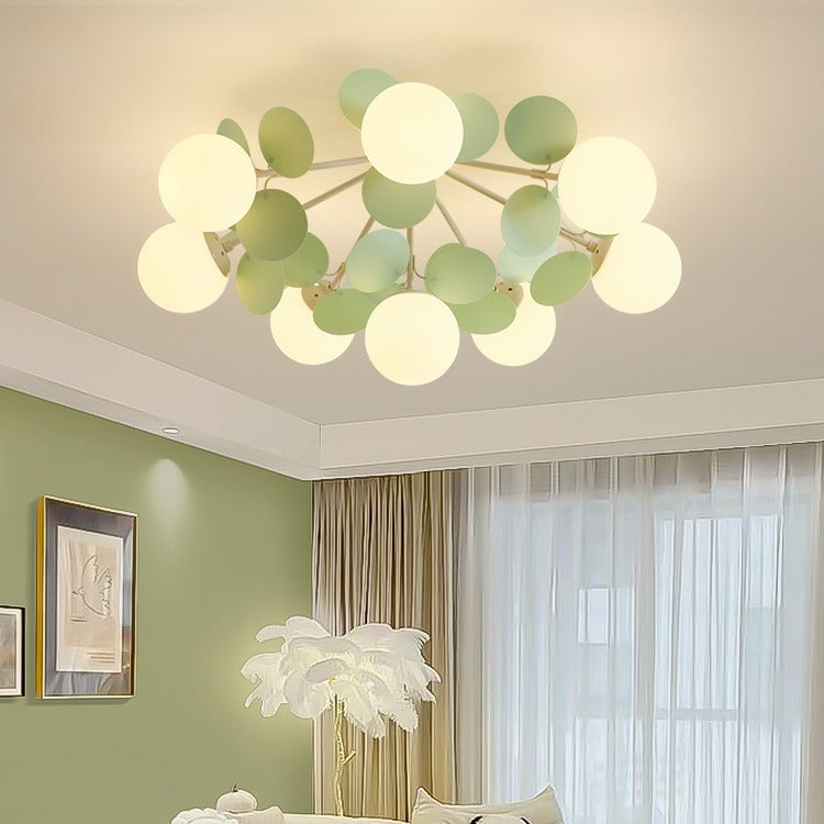 Nordic Glass Ball Semi-Flush Ceiling Light