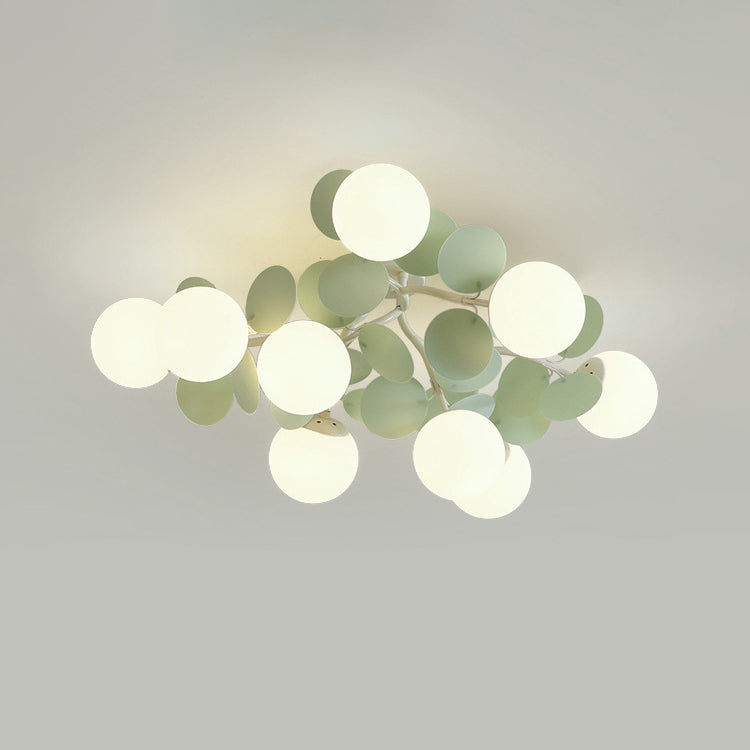 Nordic Glass Ball Semi-Flush Ceiling Light