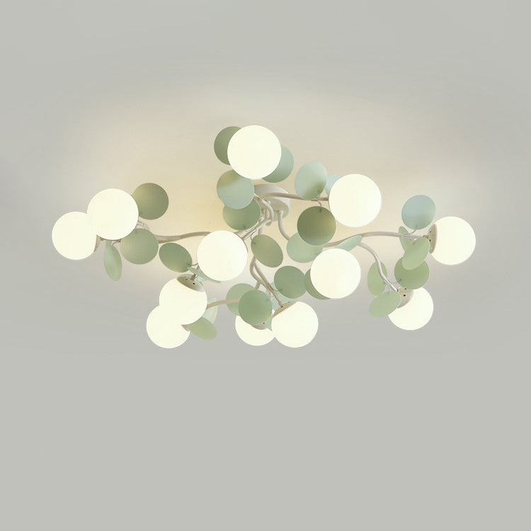 Nordic Glass Ball Semi-Flush Ceiling Light