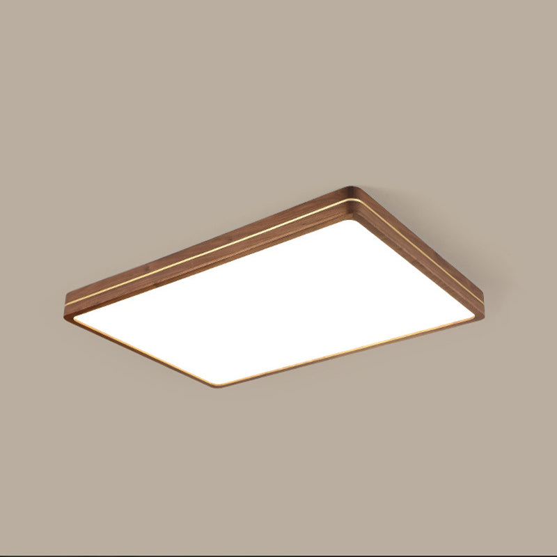 Walnut Slim LED Flush Mount