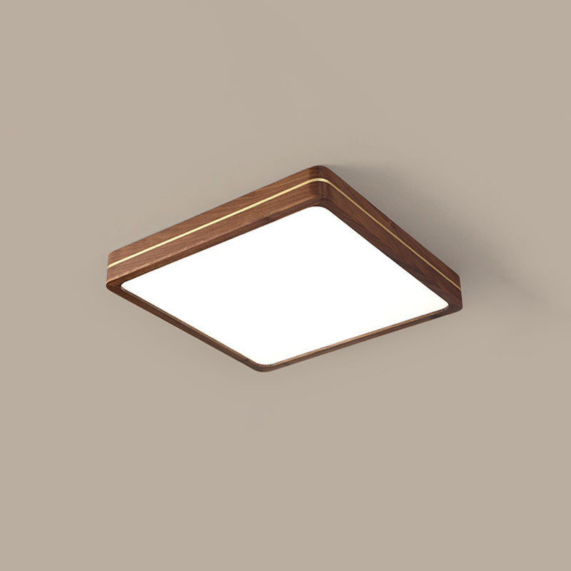 Walnut Slim LED Flush Mount