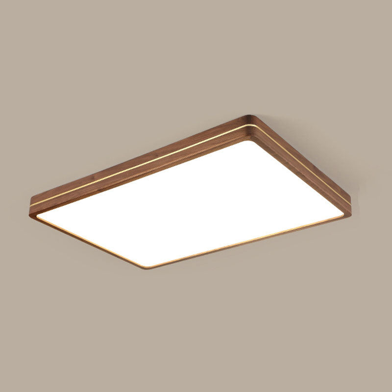 Walnut Slim LED Flush Mount