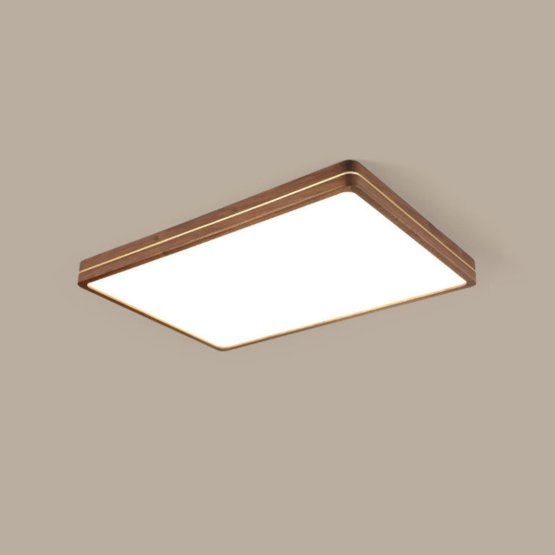Walnut Slim LED Flush Mount