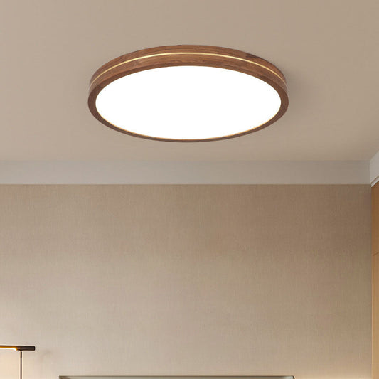Walnut Slim LED Flush Mount