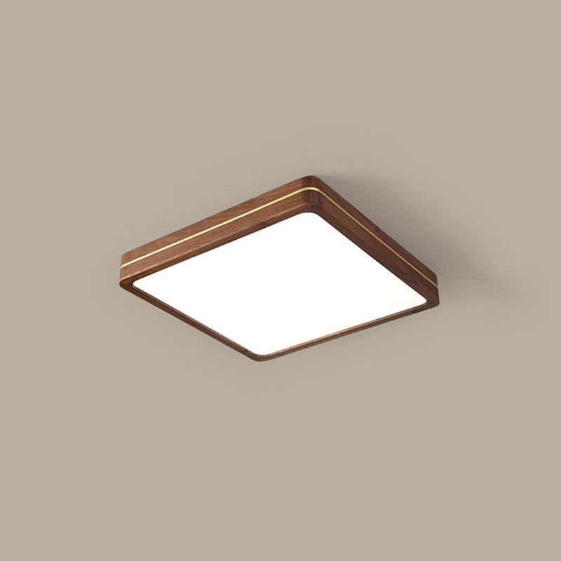 Walnut Slim LED Flush Mount