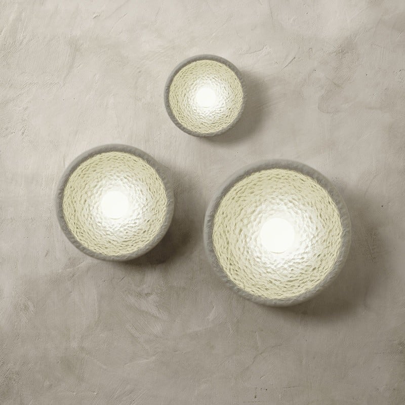Bowl-Shaped Wabi-Sabi Resin Sconce