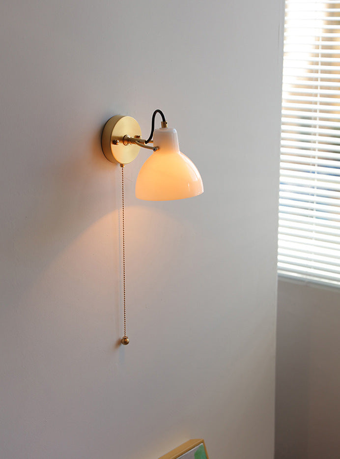 Cream Glass Rotating Wall Sconce