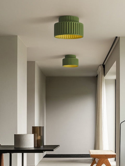 Genji Double-Layer Cream Cake Ceiling Light