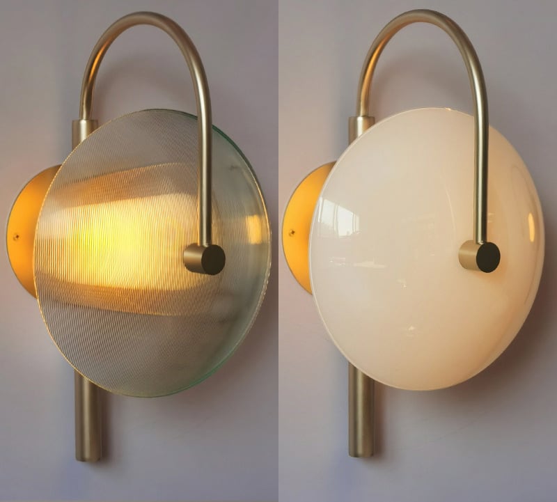 Glass Mist Disc Sconce