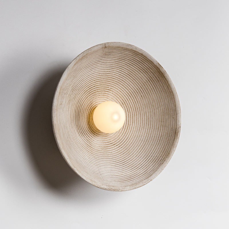RC Resin Corrugated Wabi-Sabi Sconce