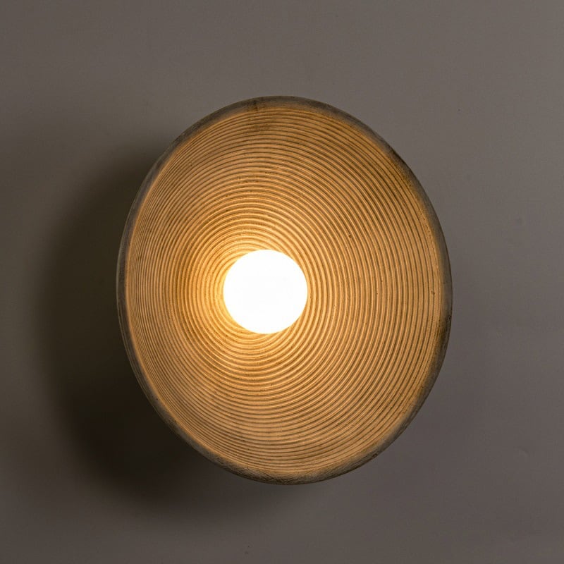 RC Resin Corrugated Wabi-Sabi Sconce