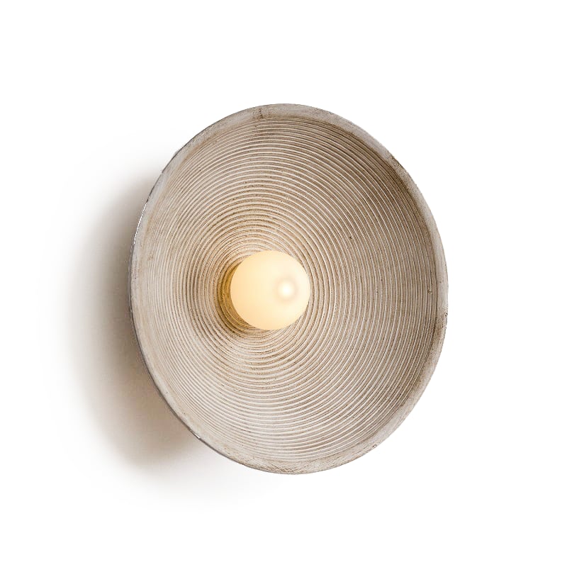 RC Resin Corrugated Wabi-Sabi Sconce